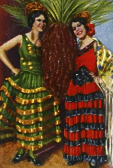 Cigarette Card Album Images Prints: Spanish dancers, c1928. Creator: Unknown