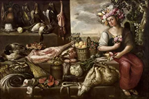 Oil On Canvas Baroque Art Prints: Spring, 1638. Creator: Barrera, Francisco (1595-1658)