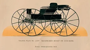 Horse Drawn Carriage USA Prints: Square-Box Buggy On Side-Bars, 1885. Creator: Unknown