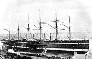 Print of SS Great Eastern at Le Havre, 1859