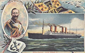 Early 20th Century Ships Prints: The SS Kaiser Wilhelm II, c1910. Creator: Unknown