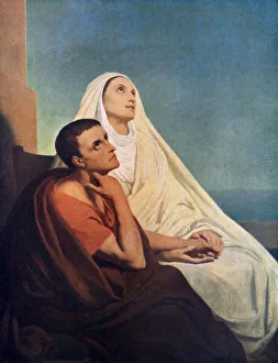 St Augustine with his mother St Monica, 1855 (1926).Artist: Ary Scheffer St Augustine with his mother St Monica, 1855 (1926).Artist: Ary Scheffer