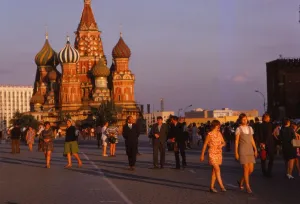 Print of St. Basils in Evening Light, Red Square, Moscow