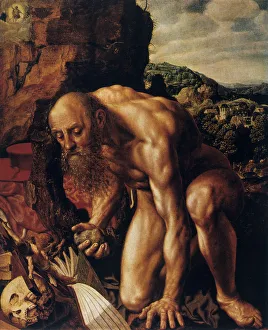 St Jerome, 1543. Artist: Jan Sanders van Hemessen St Jerome, 1543. Artist: Jan Sanders van Hemessen