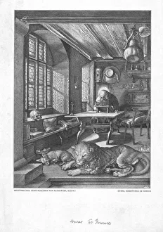 St Jerome Study Prints: St Jerome in his study. Creator: Unknown