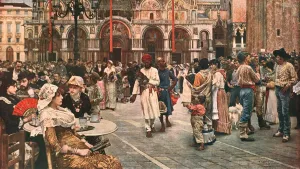 Victorian Era Travel Posters Prints: St Marks Square, Venice, 1883, (c1902). Creator: Unknown