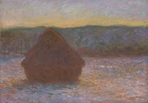 Claude Monet Impressionism Prints: Stack of Wheat (Thaw, Sunset), 1890 / 91. Creator: Claude Monet