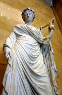 Print of Terpsichore, Roman marble sculpture
