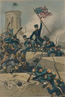 The Storming of Chapultepec, 1877 Print