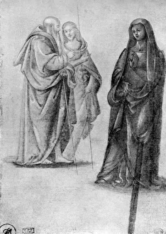 Florentine Painter Prints: Studies of saints, attributed to Orcagna, 1913. Artist: Andrea Orcagna