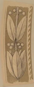 Framed Print : Study for a Border Design Print, 1890 / 1897 Framed Print : Study for a Border Design Print, 1890 / 1897