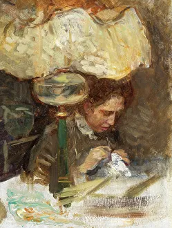 Heritage Oil On Canvas Prints: Study for Friends - Nanna Bendixson, c.1907. Creator: Hanna Pauli
