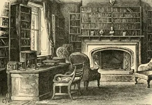 William Gladstone Prints: The Study at Hawarden, 1898. Creator: Unknown