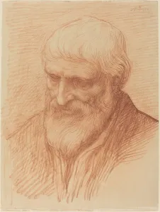 Alphonse Legros Study of a Philosopher Print