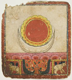Tibetan Art Prints: Tsakali Initiation Card Print, 14th/15th century