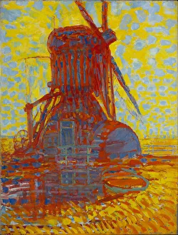 Windmill Landscape Prints: Mill in Sunlight, 1908
