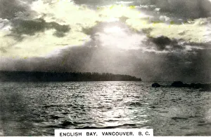 Sunset over English Bay, Vancouver, British Columbia, Canada, c1920s.Artist: Cavenders Ltd Sunset over English Bay, Vancouver, British Columbia, Canada, c1920s.Artist: Cavenders Ltd