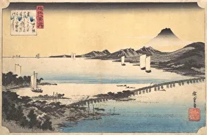Sunset Glow at Seta Print, Omi Hakkei Series, 1834-35