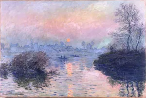 Sunset on the Seine at Lavacourt, Winter Effect. Artist: Monet, Claude (1840-1926) Sunset on the Seine at Lavacourt, Winter Effect. Artist: Monet, Claude (1840-1926)