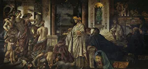 Prints of The Symposium (Second Version), ca 1871-1874. Found in the collection of the Staatliche Museen, Berlin Anselm Feuerbach Prints: Print of The Symposium, a depiction in oil on canvas