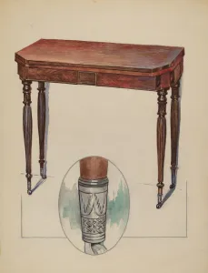 Rolland Livingstone Print, Console Table, c. 1936