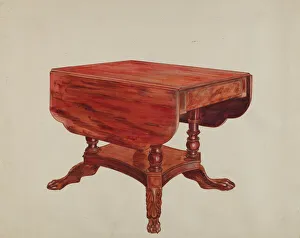 Images Dated 2021 April: Table-drop Leaf Print, 1935/1942