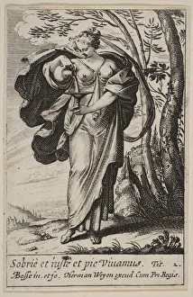 Abraham Bosse Etching Prints: Temperance, 1636. Creator: Abraham Bosse