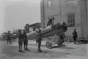 American Aviation Pioneers Prints: Testing aeroplane, between c1915 and c1920. Creator: Bain News Service
