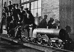 Steam Train Locomotive Prints: Testing A Miniature Atlantic Engine at Northampton, 1926