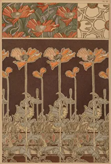 Alphonse Marie Mucha Prints: Textile design, c. 1900