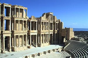 The theatre, ruined Roman city of Sabratha, Libya The theatre, ruined Roman city of Sabratha, Libya