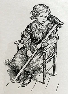 Charles Dickens Character Portraits Prints: Tiny Tim, c1900. Creator: Harold Copping