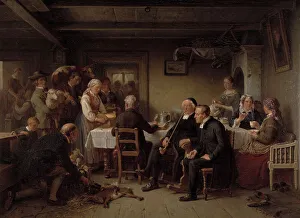 Tithe Collection in Skåne, 1865 Print by Bengt Nordenberg