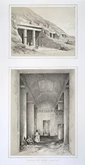 Tombs of Beni-Hassan, Egypt, 19th century. Artist: George Moore Tombs of Beni-Hassan, Egypt, 19th century. Artist: George Moore
