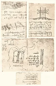 Four topographical drawings, c1472-c1519 (1883). Artist: Leonardo da Vinci Four topographical drawings, c1472-c1519 (1883). Artist: Leonardo da Vinci