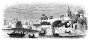 Town and fort of Agra, 1847. Artist: Robinson Town and fort of Agra, 1847. Artist: Robinson