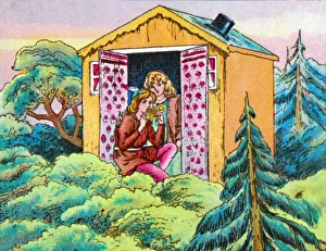 Coloured Lantern Slides Prints: In the tree tops, c1905