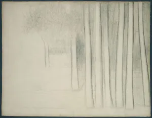 Prints of Tree Trunks (study for La Grande Jatte), 1884 Georges Seurat Prints: Tree Trunks (study for La Grande Jatte) Print, 1884