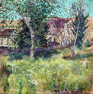 English Countryside View Prints: In the trees, c1910s. Creator: William Tiller
