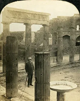 George Rose Stereographs Prints: Triangular Forum, Ruins of Pompeii, Italy, c1909. Creator: George Rose