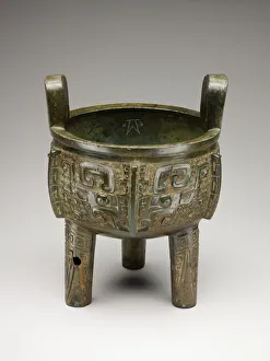 Late Shang Dynasty Tripod Cauldron Print, 13th-11th century B.C