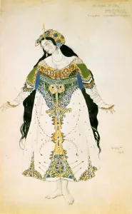 The Tsarevna, costume design for the Ballets Russes production of Stravinskys The The Tsarevna, costume design for the Ballets Russes production of Stravinskys The