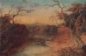 JMW Turner's Distant View of Lichfield Cathedral Print, 1909