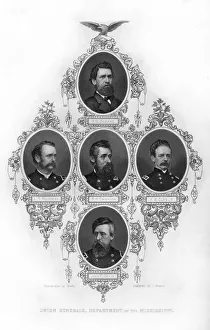 Union generals of the Department of the Mississippi, American Civil War, 1862-1867.Artist: J Rogers Union generals of the Department of the Mississippi, American Civil War, 1862-1867.Artist: J Rogers