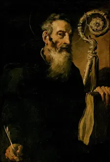Italian Baroque Era Art Prints: Unknown Saint Abbot (Saint Benedict?)
