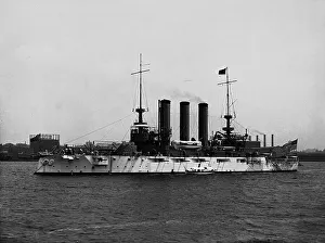 American Warships Prints: U.S.S. Maine, broadside, c1905. Creator: Unknown
