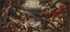 Valkyrie Artwork Prints: Valhalla's Downfall. Creator: Roeber (Rober), Fritz (Friedrich) (1851-1924)