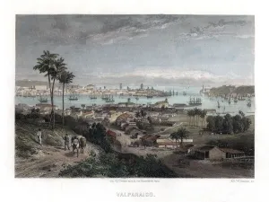 Valparaiso, Chile, 1840. Artist: Edward Willmann Valparaiso, Chile, 1840. Artist: Edward Willmann