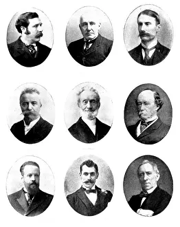 Victorian Era Politics Prints: Various portraits, 1898. Creator: Unknown