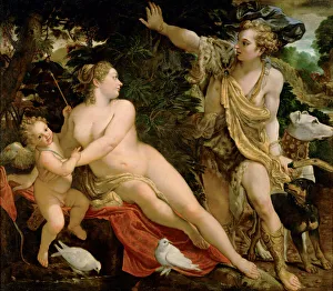 Annibale Carracci Print: Venus and Adonis